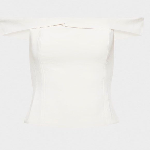 NWT Aritzia Wilfred Queens Top Off the shoulder birch small - Picture 4 of 6